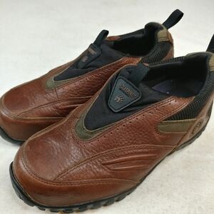 WOLVERINE Brown Leather Steel Toe Shoes Pull-on Wo
